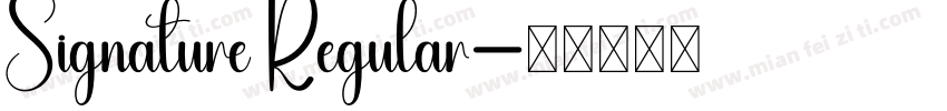 Signature Regular字体转换